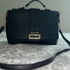 Black Marina Galanti flap closer Messenger bag